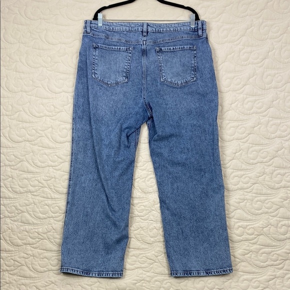 R Jeans High Rise Straight Leg Relaxed Fit Acid Wash - Picture 2 of 10